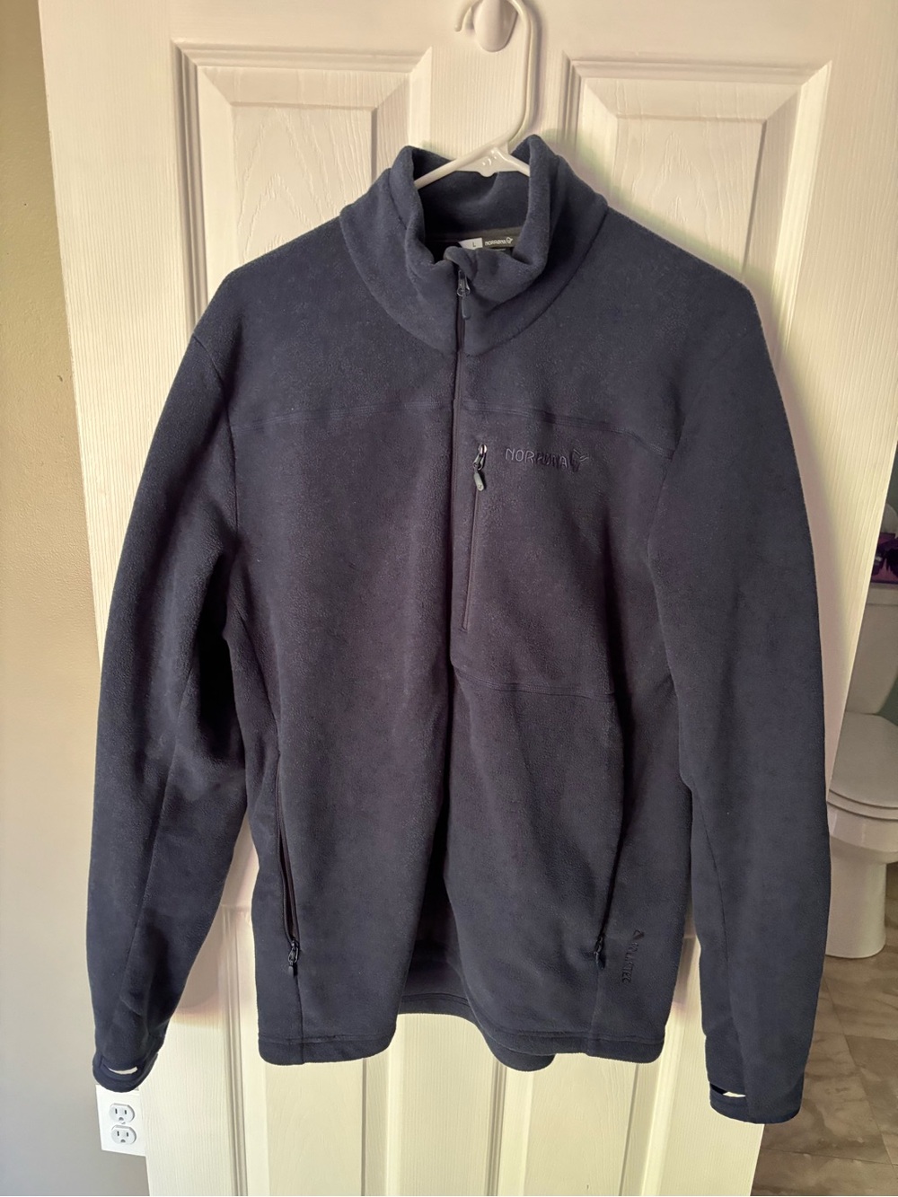 Norrona Mens Navy Fleece Full-Zip